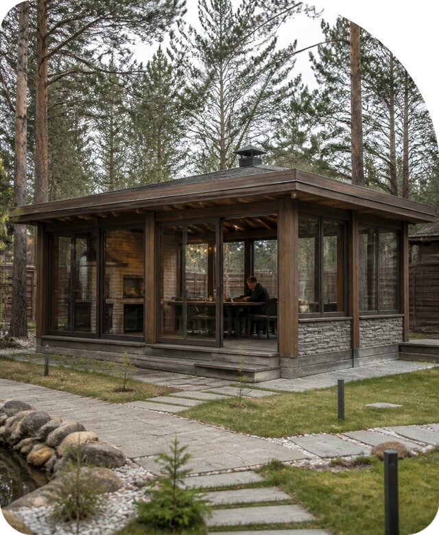 Закрытая беседка под ключ в Чусовой по цене от 365680 р. | РадиДОМА-Чсв