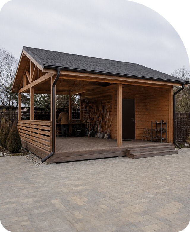 Хозблок с верандой в Чусовой под ключ по цене от 365680 р. | РадиДОМА-Чсв
